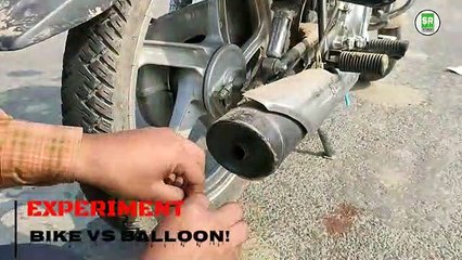 Bike vs balloon experiment, ||  sr  EXPERIMENTO