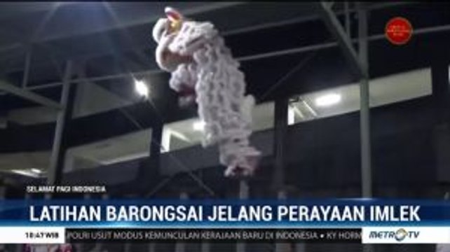 Tim Naga Langit Latihan Barongsai Jelang Perayaan Imlek