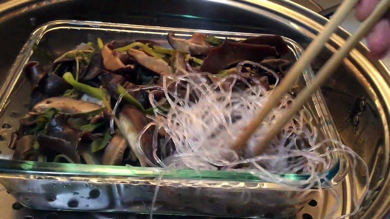 Steamed Fish Mushrooms Fermented Soy Beans