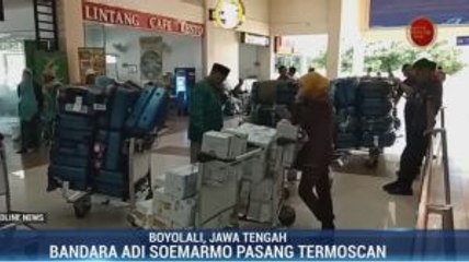 Antisipasi Penyebaran Virus Corona, Bandara Adi Soemarmo Pasang Thermoscan