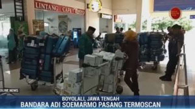 Antisipasi Penyebaran Virus Corona, Bandara Adi Soemarmo Pasang Thermoscan