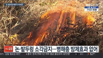 논·밭두렁 태우지 마세요…방제효과 없이 역효과만