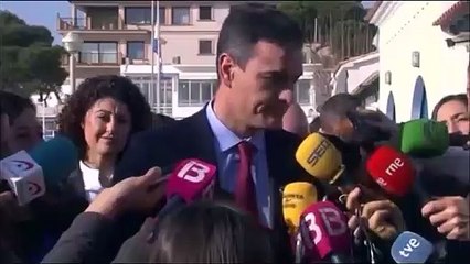 Sánchez hace oídos sordos cuando le preguntan si mantendrá su reunión con el inhabilitado Torra: "Hoy toca hablar del temporal"