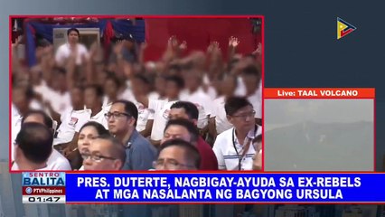 Pres. #Duterte, nagbigay-ayuda sa ex-rebels at mag nasalanta ng Bagyong Ursula