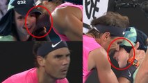 Rafael Nadal kisses a ball girl in between the match | Rafael Nadal | Kiss | Tesnnis