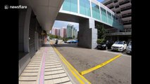 Scenes at Princess Margaret Hospital in Hong Kong where two patients are being treated for coronavirus