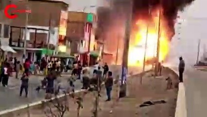 Peru'da gaz yüklü tanker patladı