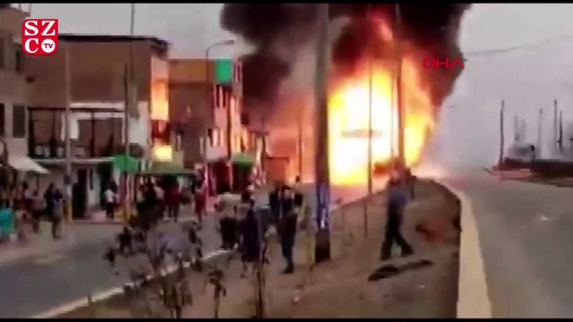 Peru'da yakıt tankeri patladı 6 ölü, 45 yaralı