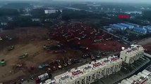 Coronavirüs salgınının ortaya çıktığı Wuhan'da 1000 yataklı hastane inşa ediliyor