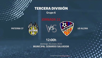 Previa partido entre Paterna CF y UD Alzira Jornada 22 Tercera División