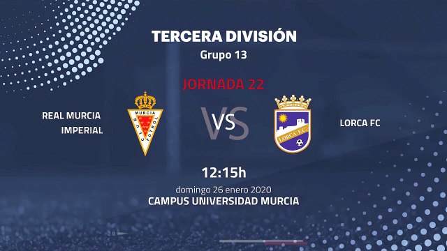 Previa partido entre Real Murcia Imperial y Lorca FC Jornada 22 Tercera División