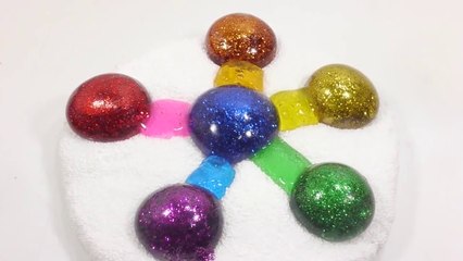 Water Balloons Glitter Glue Slime Satisfying Foam Clay Learn Colors Slime Surprise Toys