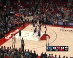 Damian Lillard drills three from the logo