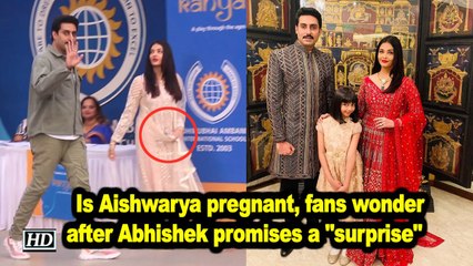 Is Aishwarya pregnant, fans wonder after Abhishek promises a "surprise"