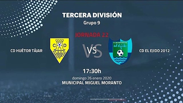 Previa partido entre CD Huétor Tájar y CD El Ejido 2012 Jornada 22 Tercera División