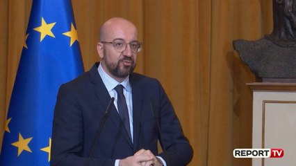 Report TV - Presidenti i Këshillit Europian në Tiranë: Ja tre shtyllat kryesore për integrimin