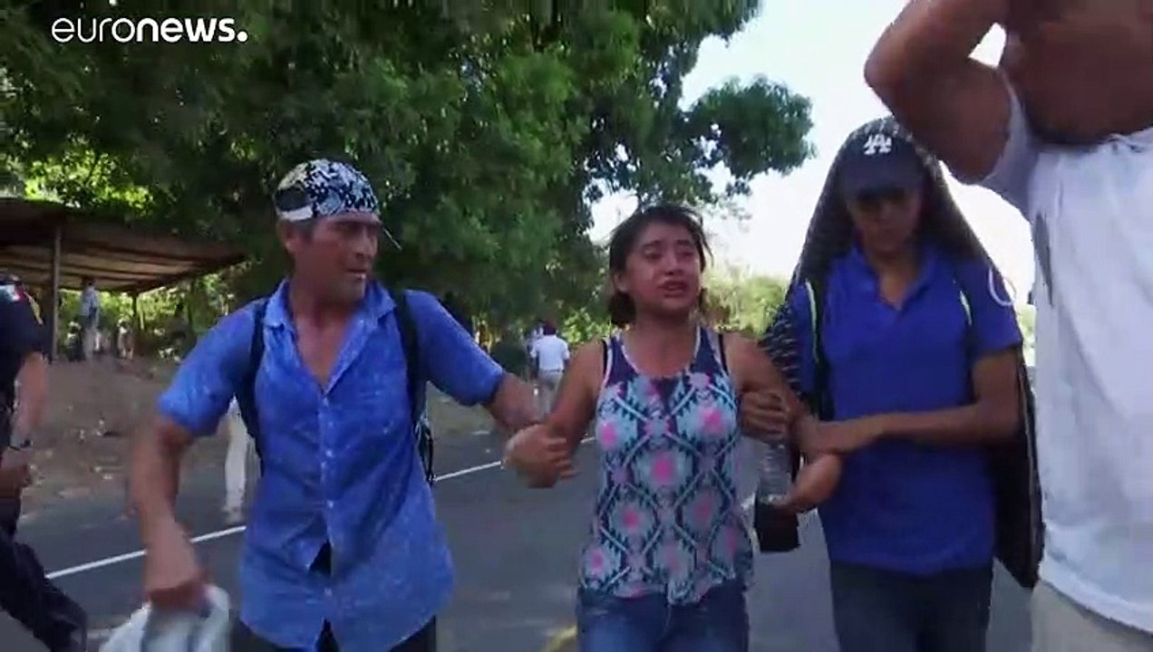 Nationalgarde stoppt "Karawane 2020" an Grenze zu Guatemala