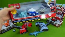 Dinotrux Toys- Snowblazer Arctic Adventure Pack Aquadon Power Trux Ton Ton Blizzard Ty D Structs Toy