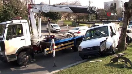 Beşiktaş’ta kırmızı ışığı ihlal eden otomobil dehşet saçtı