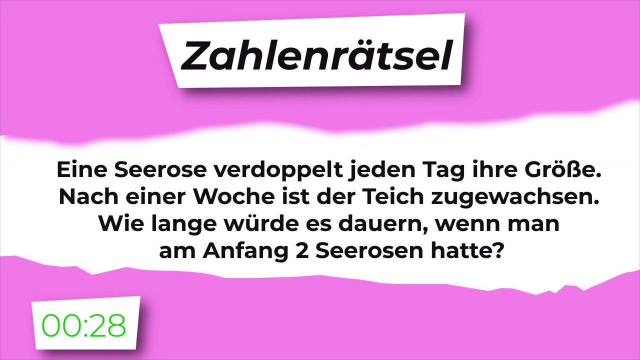 Zahlenrätsel: Die Seerose