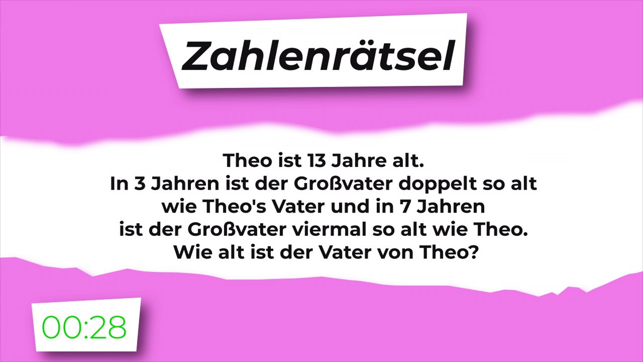 Zahlenrätsel: Theo