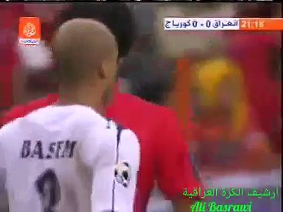 الشوط الاول مباراة العراق و كوريا الجنوبية 0-0...