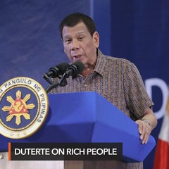Duterte: 'Rich people who are crazy should be killed'