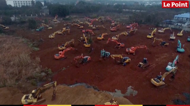 Les images du chantier de l'hôpital antivirus de Wuhan qui doit être construit en 10 jours