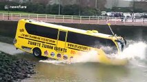 Would you try this? Amazing amphibious bus in Rotterdam wows tourists