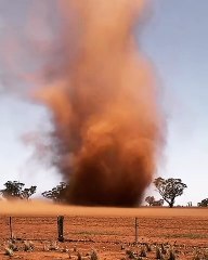 Dust Devil Rips Through Desert