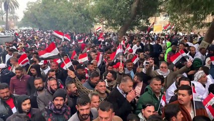 الآلاف يتظاهرون في بغداد ضد التواجد الأميركي في العراق