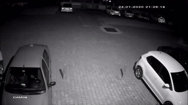 Elazığ Sivrice merkezli 6.8 büyüklüğünde deprem - Güvenlik kamerası