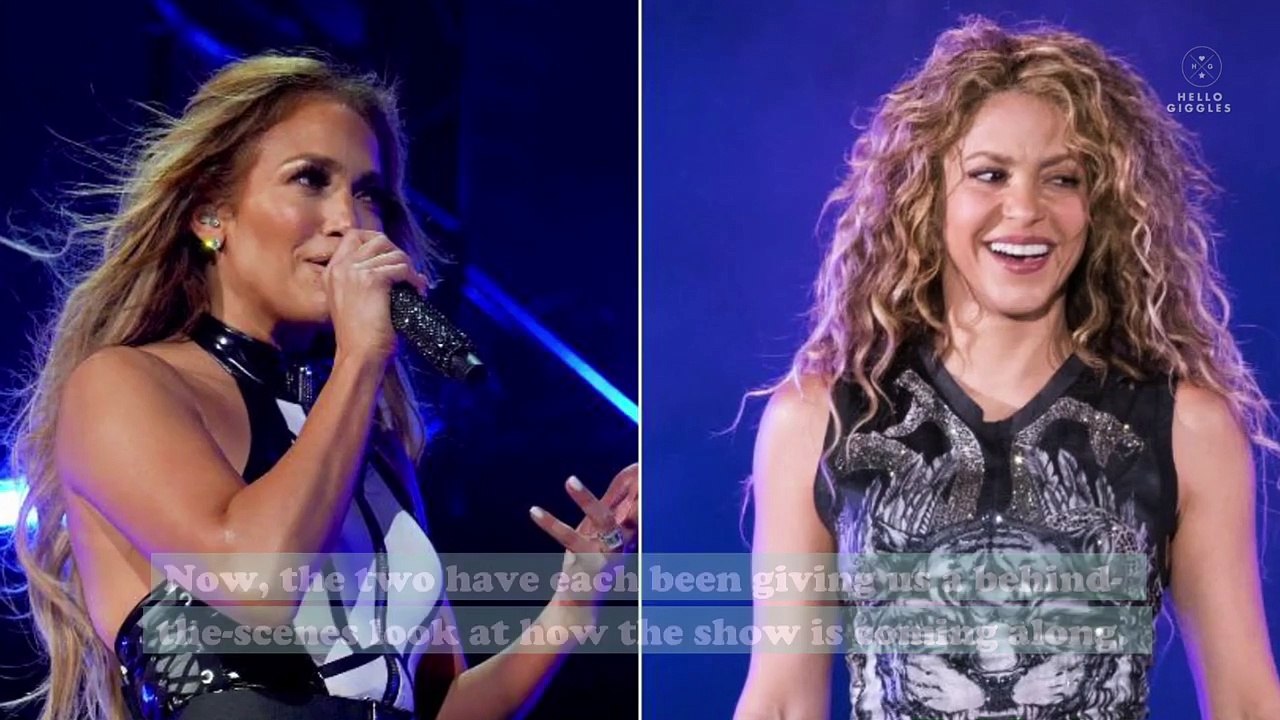 Jennifer Lopez and Shakira are sharing behind-the-scenes looks at their Super Bowl halftime show