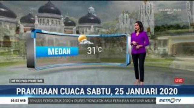 Prakiraan Cuaca, Sabtu 25 Januari 2020