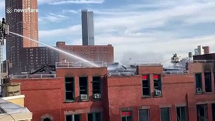 Historic New York City building in Chinatown blasted with water the day after fire outburst