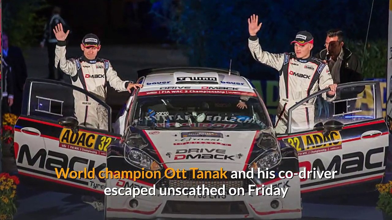 Ott Tanak escapes unhurt after his vehicle meets massive road crash