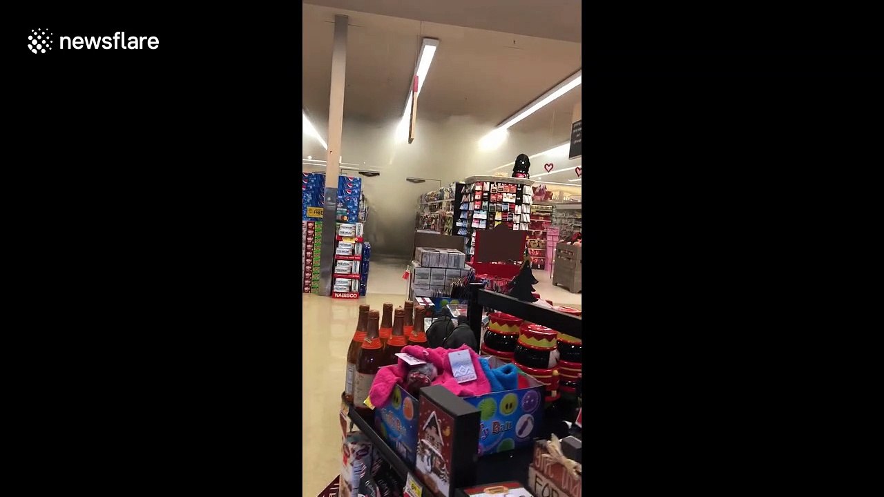 Shocking fire outburst at Safeway grocery store in Portland