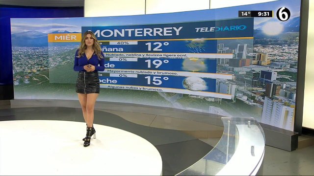 El pronóstico del tiempo con Pamela Longoria. @pamelaalongoria #Mexico #Monterrey #Aguascalientes #Lunes #Noticias #Meteomedia #Weather #News #Weathergirl