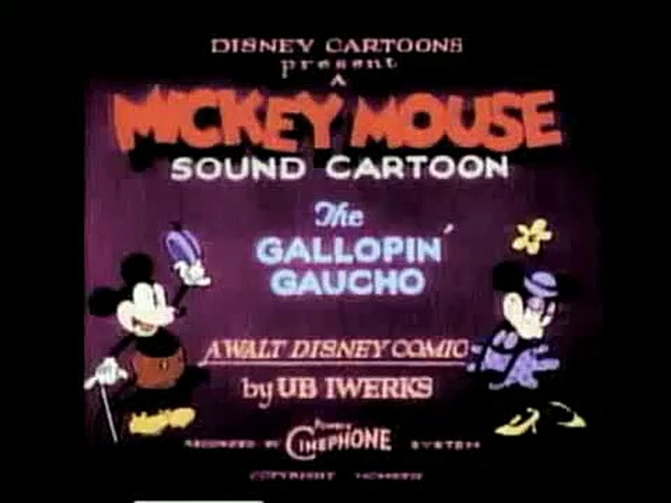 Mickey Mouse & Minnie Mouse - The Gallopin' Gaucho  (1928)