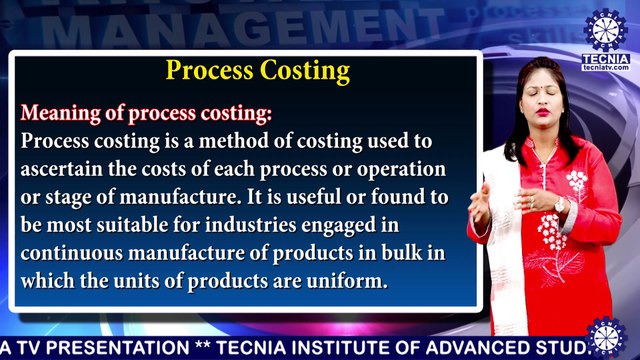 BBA || Ms. RAJNI BANSAL || Process Costing || TIAS || TECNIA TV