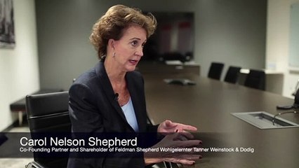 Carol Shepherd, Co Founding Shareholder, of Feldman Shepherd Wohlgelernter Tanner Weinstock & Dodig