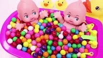 Baby Doll Bath Time Learn Colors MandMs Chocolate Kid Song For Children