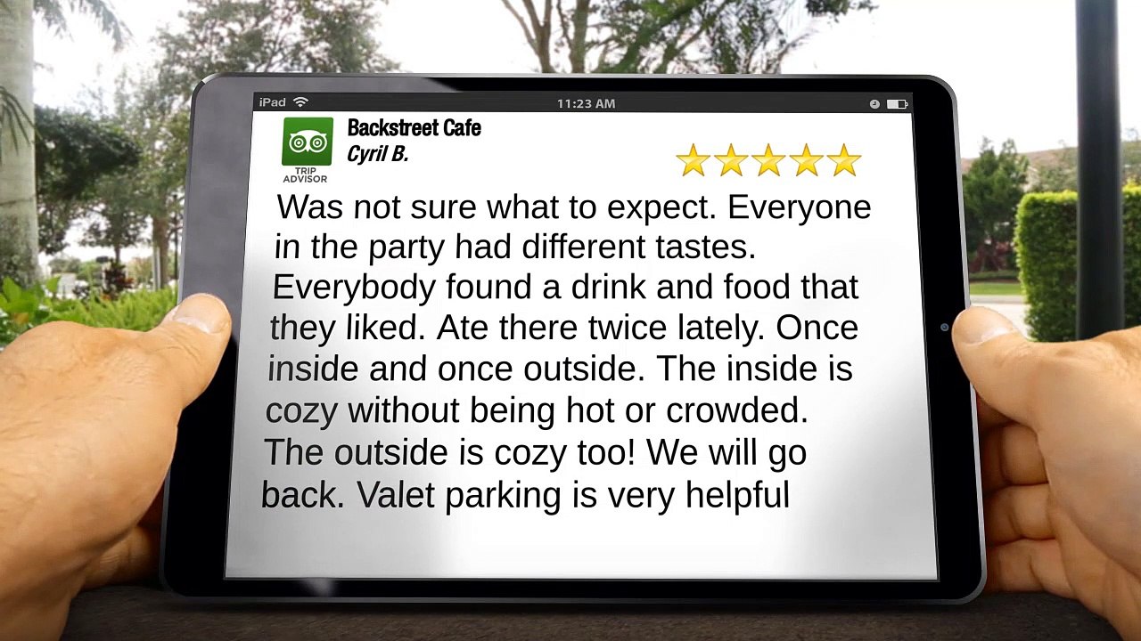 Backstreet Cafe Houston Excellent Five Star Review by Cyril B.