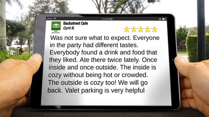 Backstreet Cafe Houston Excellent Five Star Review by Cyril B.