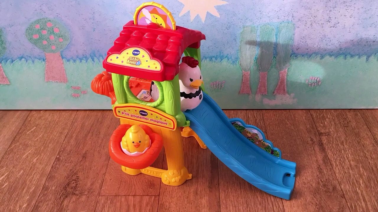 Ptit Poulailler Magique avec Cocotte la Poule qui Papote et son bebe Culbuto Poussin