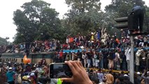 Train Carrying Hordes of Citizens Travels through Dhaka
