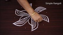 Beautiful Rangole Design with 7 dots    Simple n easy kolam designs    Cute muggulu design