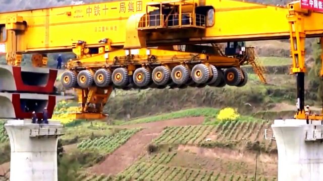 The biggest bridge construction machine, Heavy construction equipment world