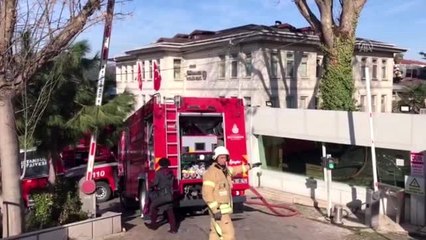 Sabancı Beylerbeyi Polisevi'nin bacasındaki yangın söndürüldü