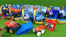 LOTS of Blaze and the Monster Machines Toys Animal Island Diecast Rhino Stripes Crusher Truck Toys